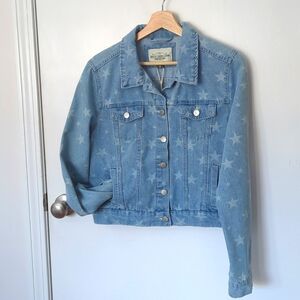 NWT Jean Jacket with Star Print